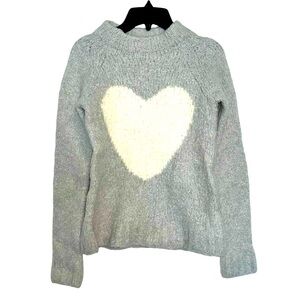 Kids Crewcuts Fuzzy Heart Sweater